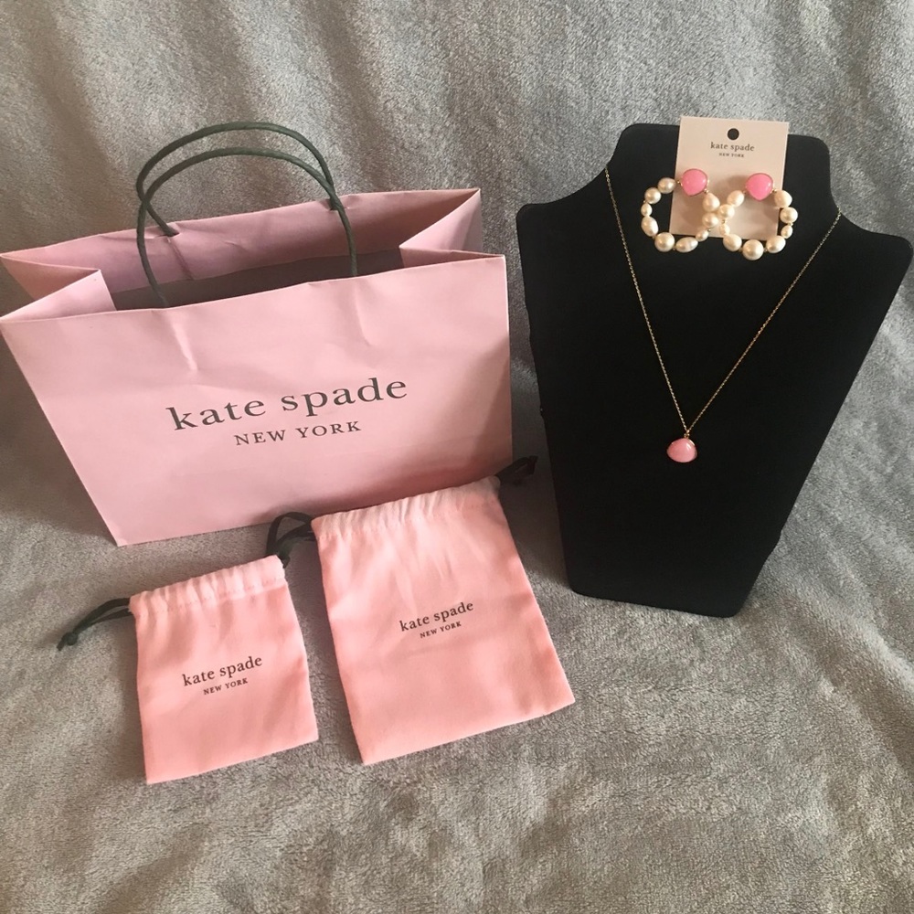 Kate Spade Knocker Earrings with Matching Necklace.  NWT!!